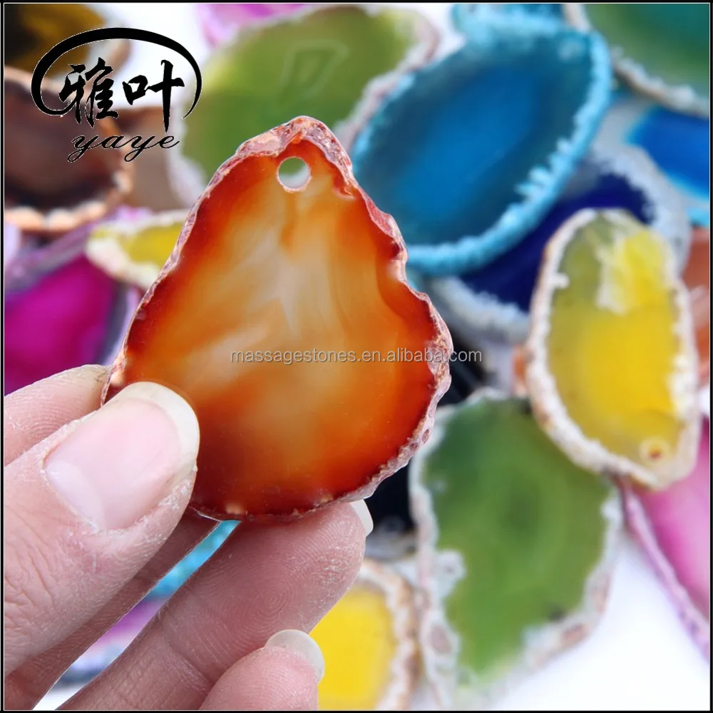 Wholesale Natural Agate Slice with Geode Colorful Polished Agate Slices Wholesale