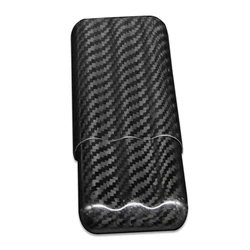 Factory 100% Forged Carbon Fiber 3 Tubes Holder Travel Cigar case for up to 57 Ring Gauge Cigars
