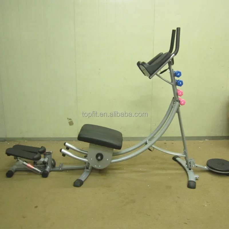 2018 AB Trainer Cruncher 5 Minutes Abdominal Exerciser Shaper Set with Stepper and Wriggling Plate