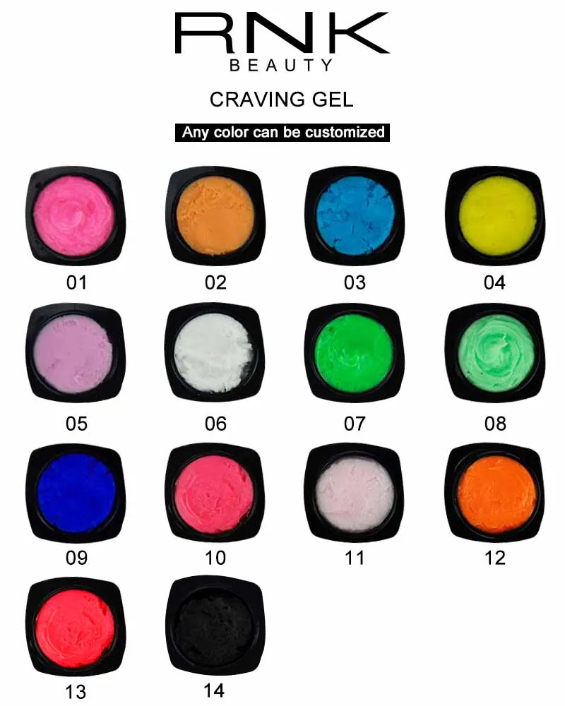 RONIKI Free Sample Soak Off 4D Nail Art Design Carving Painting UV Gel