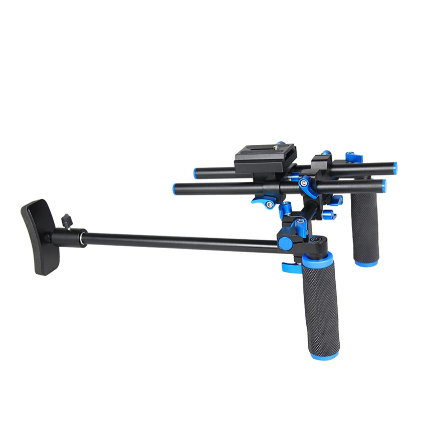 Double-hand follow focus dslr video camera rig for DSLR camera camcorder