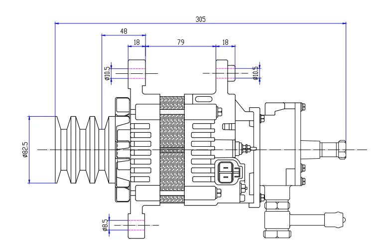 4HF1 4HE1 High quality 28V Hitachi alternator