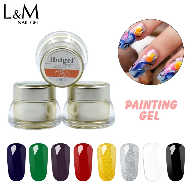 ibdgel Long Lasting Painting Color Nail Polish UV Nail Art Drawing Gel Polish 8g 12 Colors