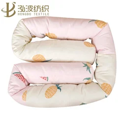 Custom Shaped Patchwork Bumper Snake Pillow for Baby Bedding Set