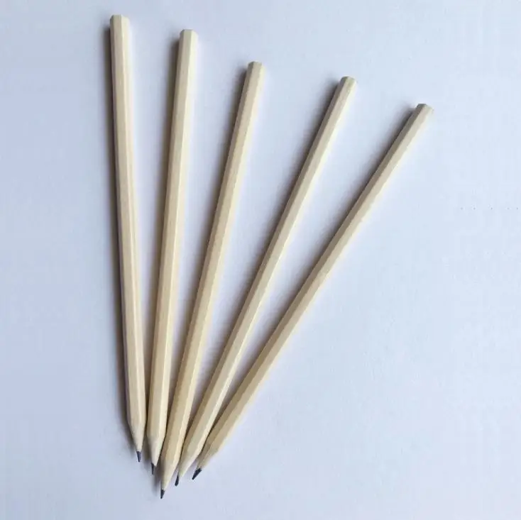 Custom Logo Raw Wood Color Standard Sketch Drawing HB Graphite hexagon Pencil