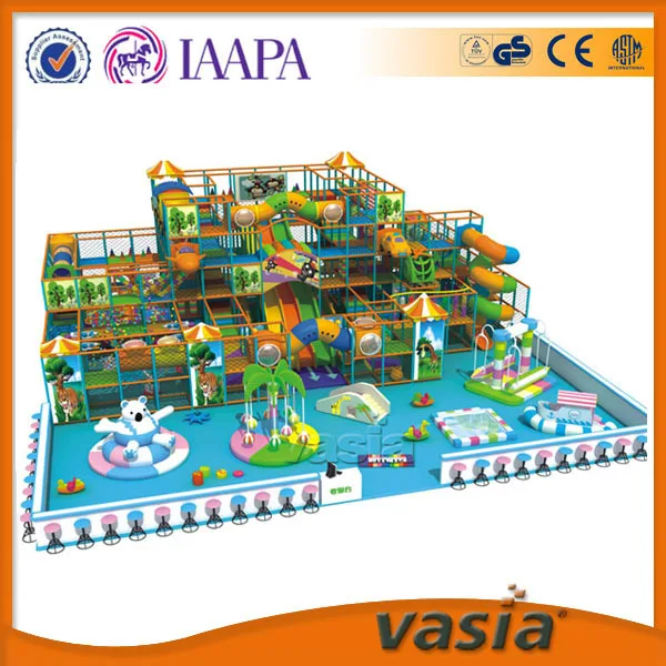 Крытый Тип площадка и пластиковые площадка, LLDPE и Оцинкованные трубы Материал игровое оборудование