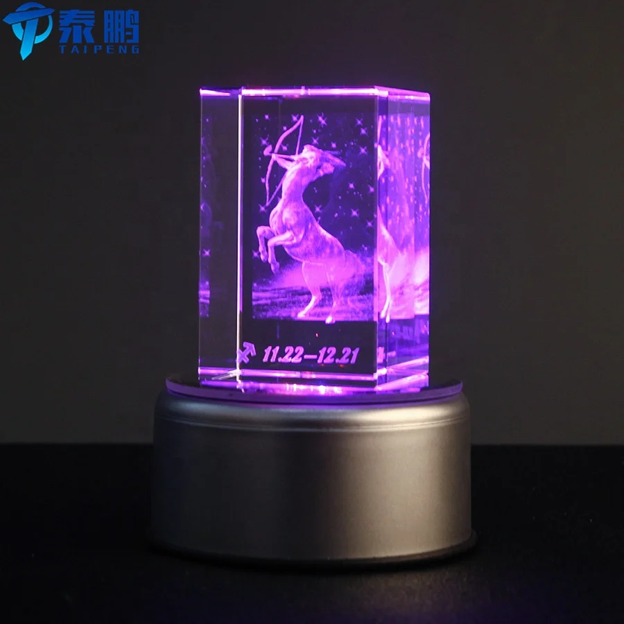 
New style 3d laser engraving crystal model for customized gifts 