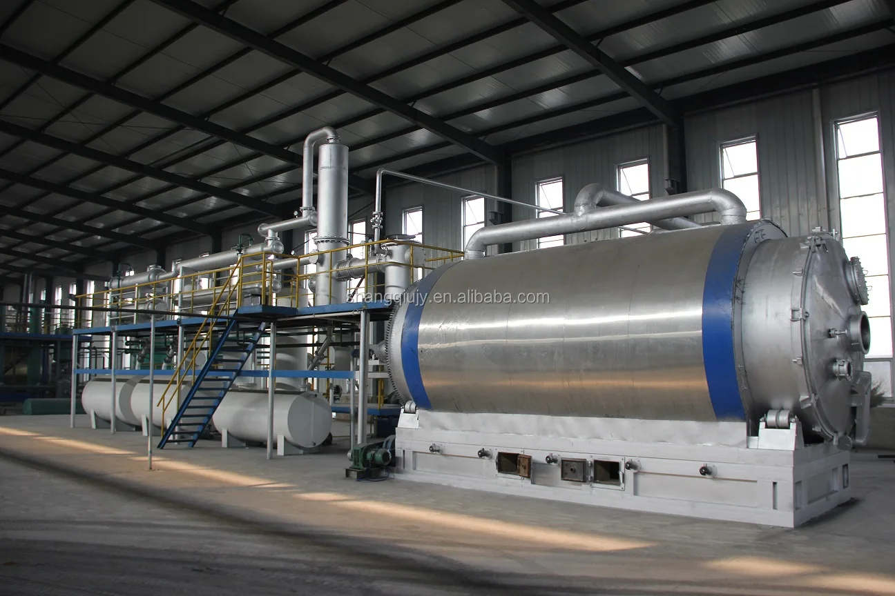 Waste Tyre Plastic Rubber Pyrolysis Plant Converting to Fuel Oil