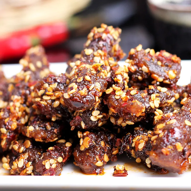 Shu Dao Xiang China Wholesale market OEM Manufacturer 52g Wholesale Bento Snack Spicy Dried Meat Organic Beef Jerky Snack