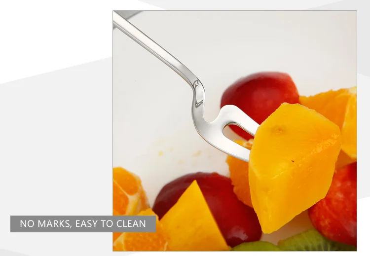 Креативная вилка для фруктов из нержавеющей стали, металлическая многоразовая вилка