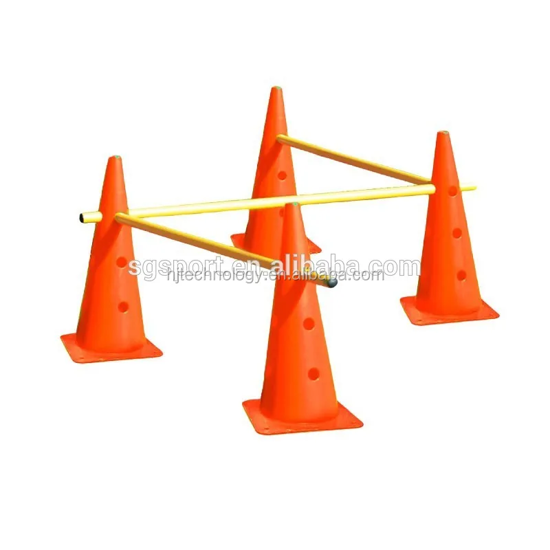 Soccer Training Cones, Football Cones with Agility Pole Kit (6 Cone 6 Poles)
