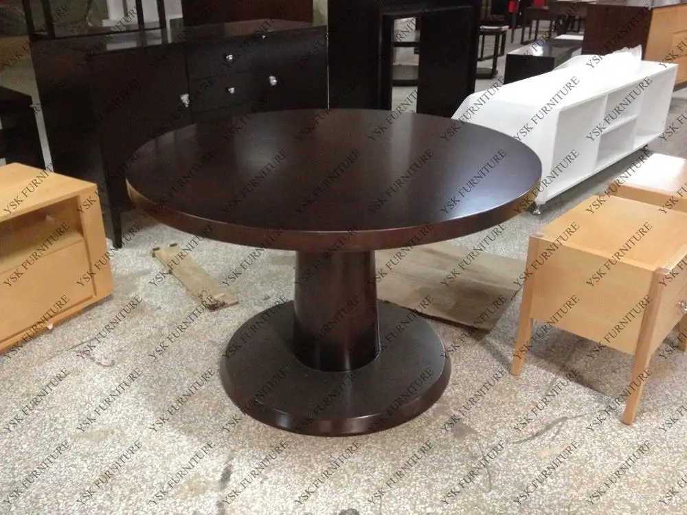 
DT-063 Round Shape Dining Table Hotel Wood Furniture 