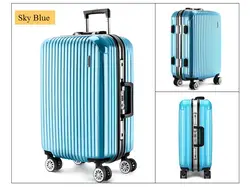 Aluminum frame series ABS PC luggage travel suitcase with TSA lock and airplane wheels