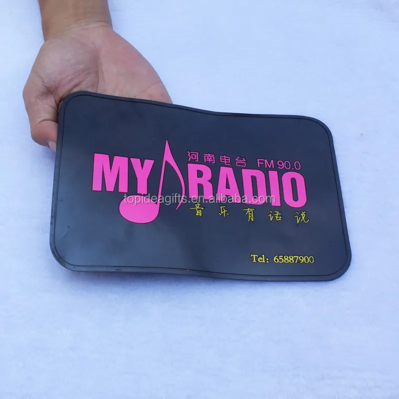 Personalized Design Corporate Logo Rubber PVC Silicone Mobil Phone Anti Slip Mat Cheap Price