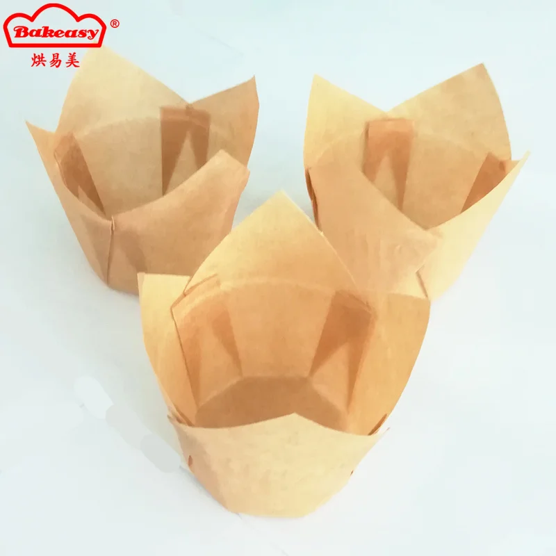 Cake cup bakeware unbleached tulip style Muffin Liners 50 Pieces Tulip Baking Paper Cups Baking Cup Holder