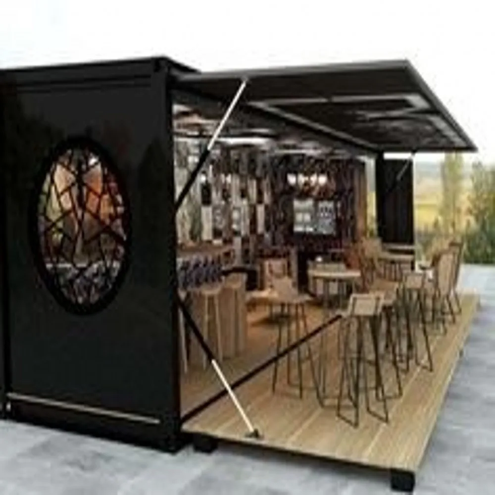 Durable characteristic residential container house, open coffee shop, air dining room, small supermarket