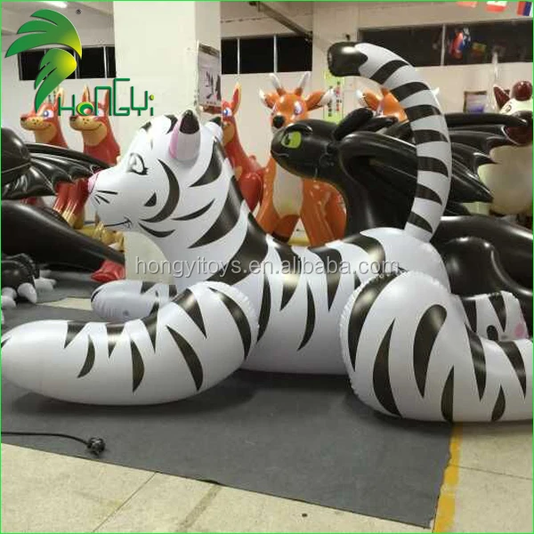 Inflatable white tiger / 3m long inflatable cartoon model character doll