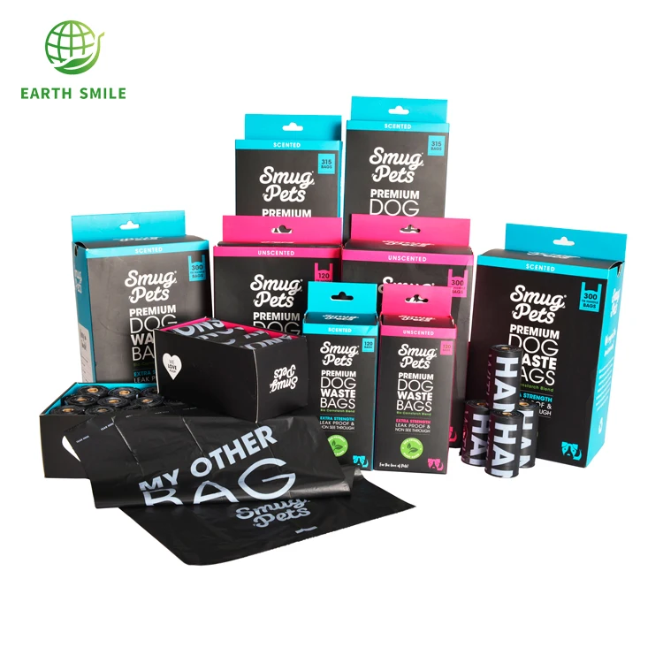 BPI ASTM D6400 EN13432 Approval 100% Biodegradable Compostable Pets Poop Bag Dog Waste Bags