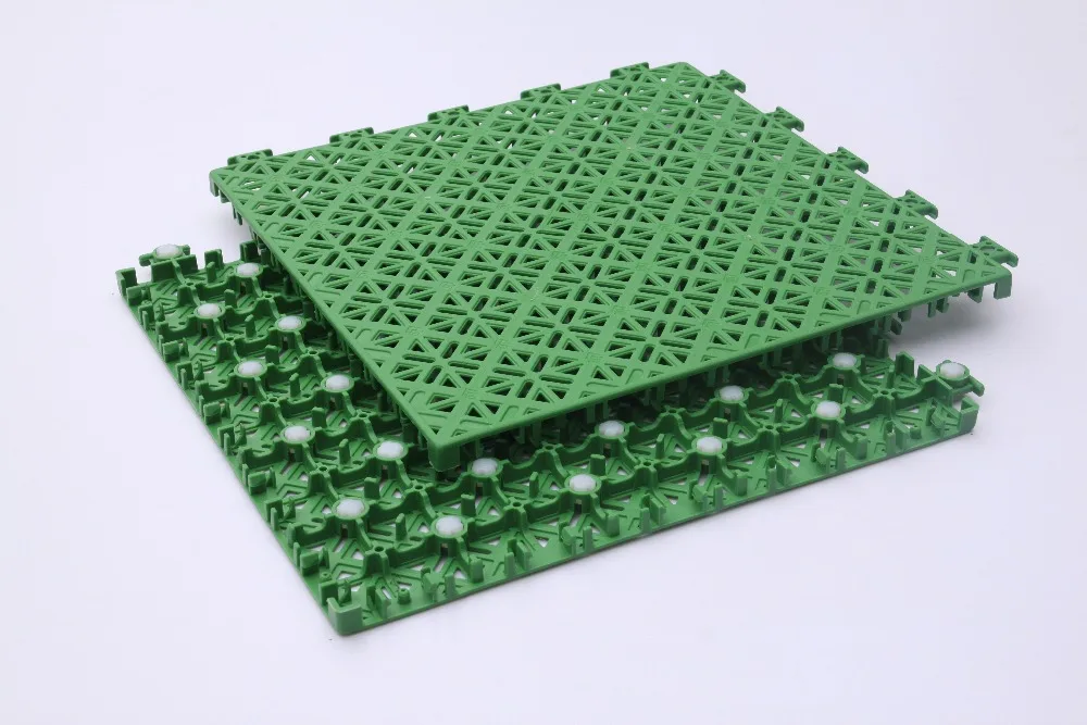 Long Lifetime Easy To Clean Noise Reduction Flooring Modular Mobile Interlocking Tiles For Basketball Court