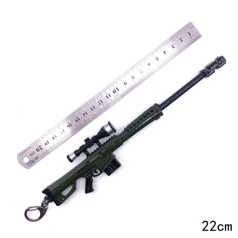 Promotion Custom 22cm Battle Royale SCAR Alloy Weapons Toys Metal Gun Model Keychain