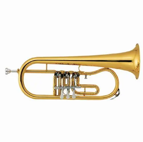 High Grade Bb Key Rotary Flugelhorn Trumpet Made In China