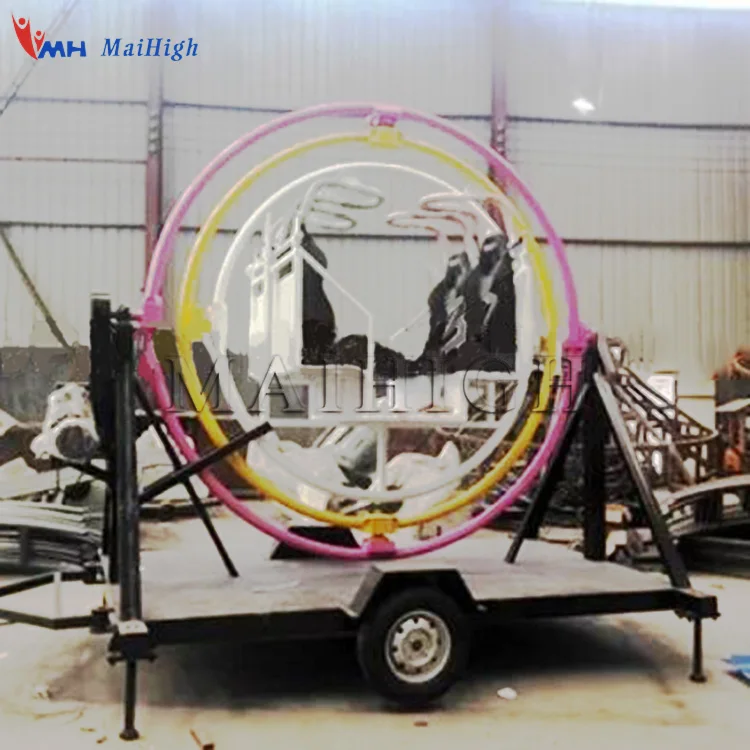 Wholesale space ring 2/4 /6 seats mobile trailer mounted gyroscope for sale