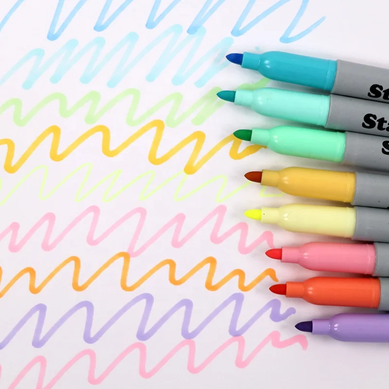 
16 assorted colors pastel classic custom permanent marker supplier 