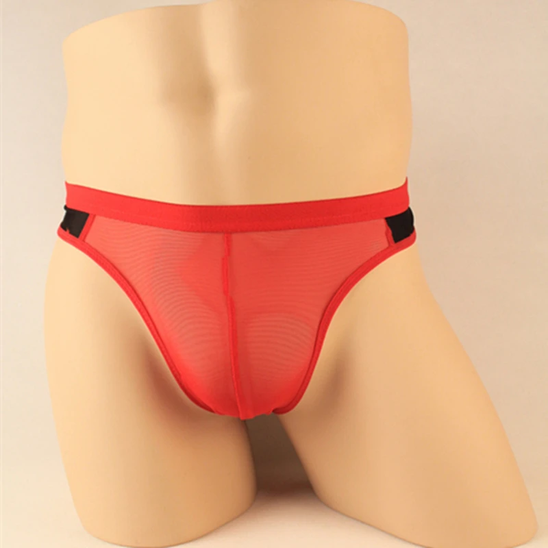 Мягкие дышащие мужские стринги, нижнее белье, обтягивающие сексуальные мужские черные сетчатые стринги, нижнее белье