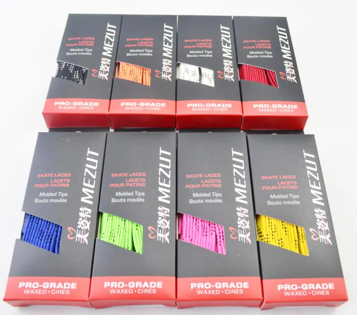 Colored Flat Hockey Laces, Factory Price Laces with Moulded Tips