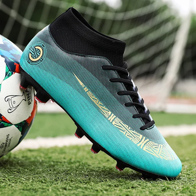Outdoor Professional High top Men Football Shoes Soccer Boots with Ankle Spike Cleats Mens Football Boots sneakers Men Boot