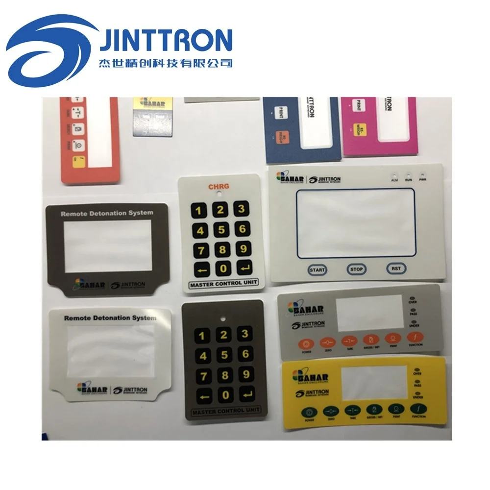 3 x 4 matrix small membrane overlay flat button custom graphic overlay panel digital keypad