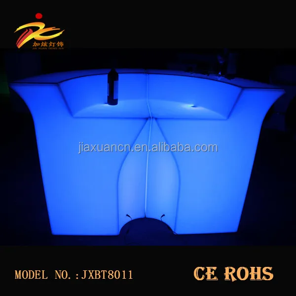 
Waterproof plastic color changing portable led bar furniture/corner led counter table from China 