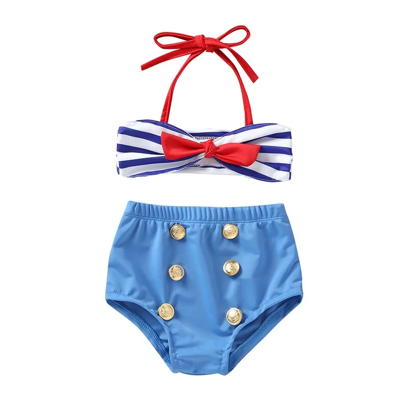 RTS cute beach wear little girls summer bikini baby swimsuit