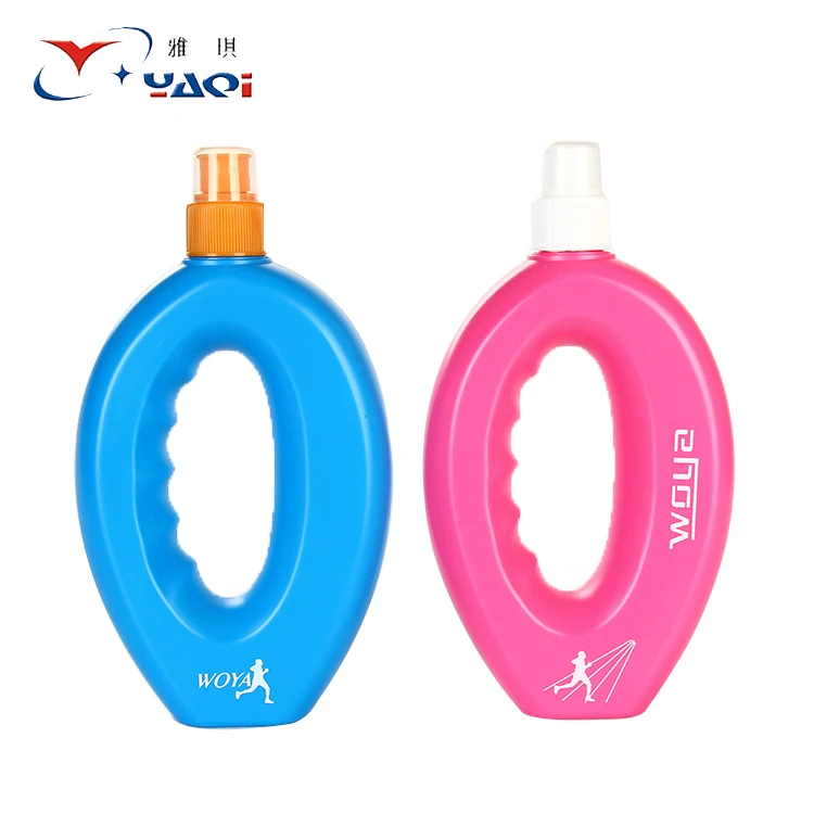 Unique Shaped Plastic 500ml kid Food safety grade running water bottle