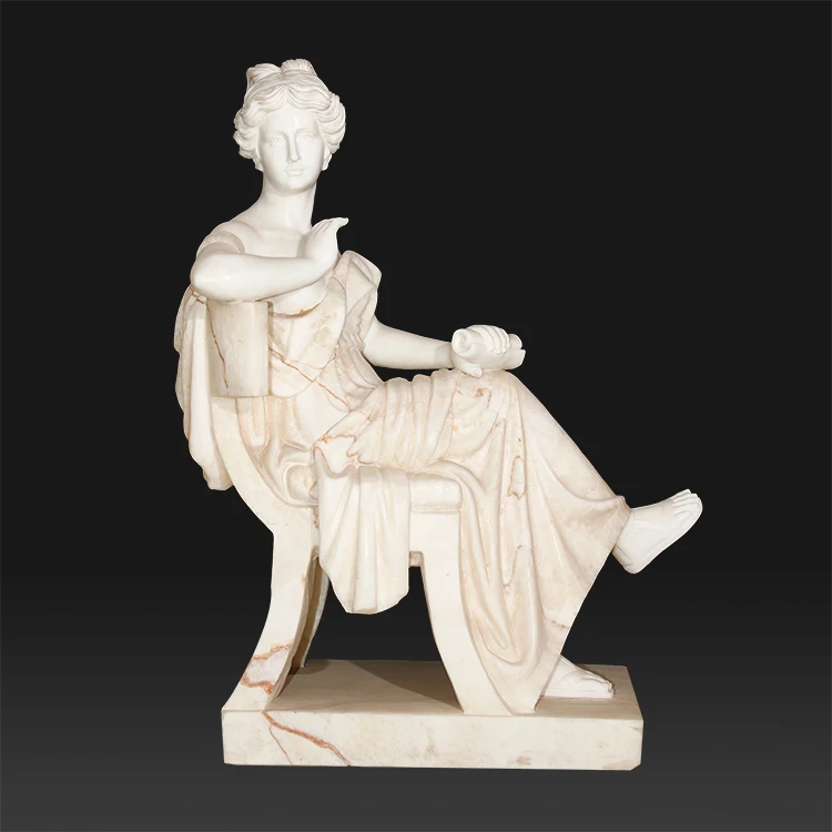 Greek western  outdoor  life size white marble garden  statue