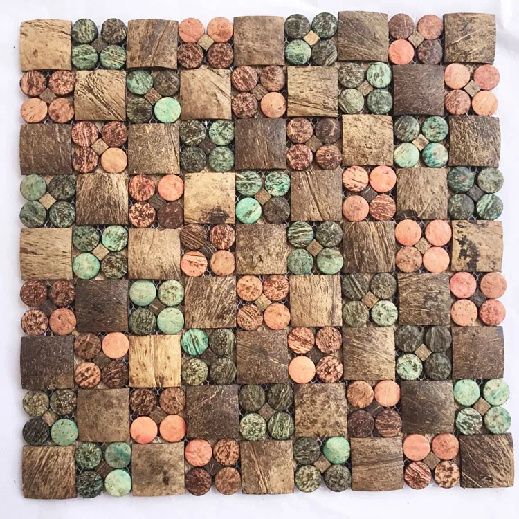 Mosaic Art / Coconut Shell Mosaic for Wall Tile