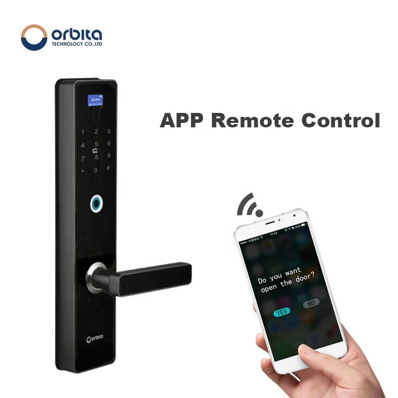 
Orbita aluminum alloy Wood Digital Fingerprint Lock Waterproof Household advanced digital lock fingerprint door lock 