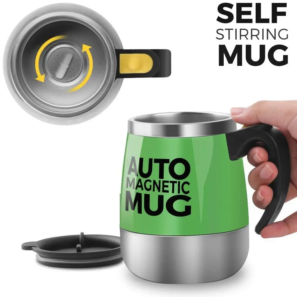 Self Stirring Mug Auto Self Mixing Stainless Steel Cup for Coffee Tea Milk Hot Chocolate Shaker Mixing Mug for Home Office