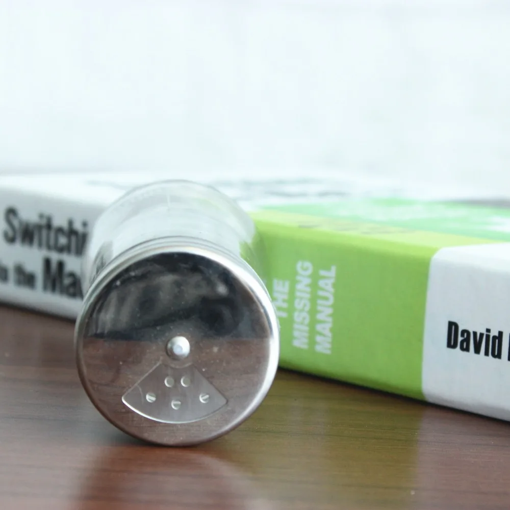 glass spice jar mesh lid 120ml poackage cookie jar with stainless lid