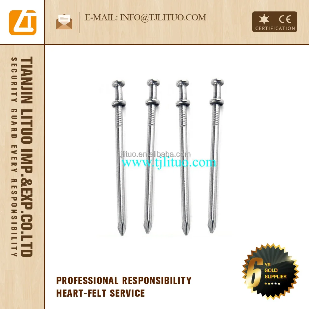 16d дуплексные гвозди/двухголовые обычные гвозди поставка от производителя Тяньцзинь