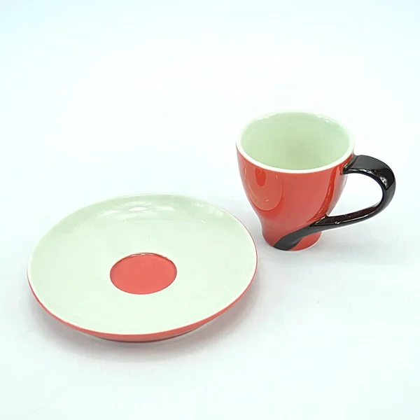 Good price china red ceramic elegant teacup and saucer China Factory