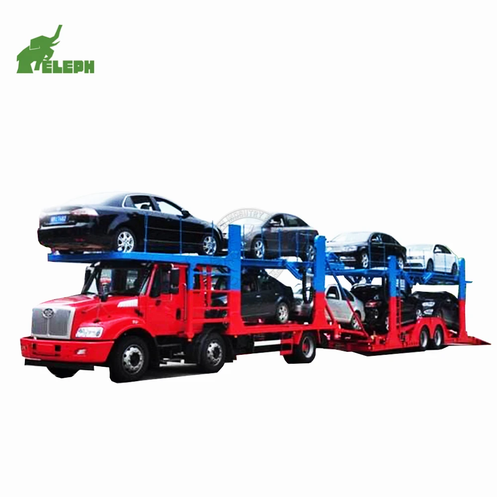 Double Super Link Car Carrier Transport Semi Trailer