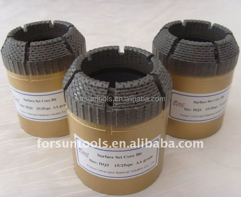 PQ HQ NQ BQ Surface Set Diamond Core Drilling Bits