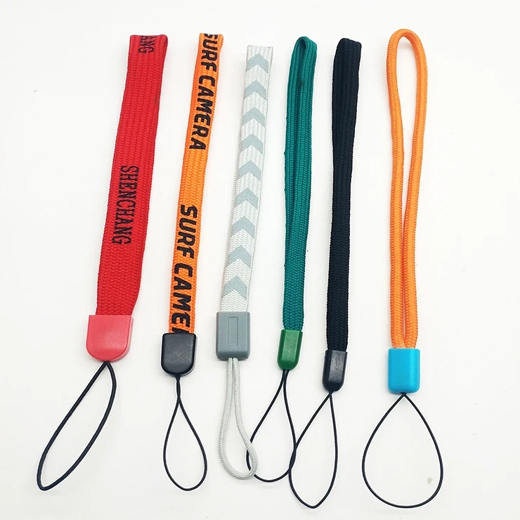 custom fashion fancy polyester woven printed phone strap