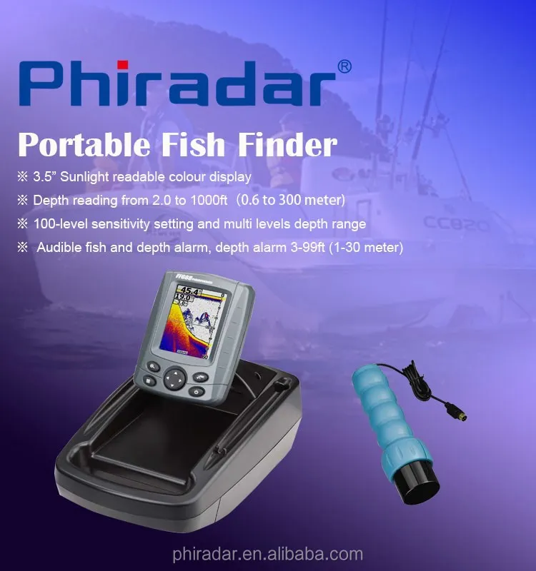 HD carp fishing sonar fish detector, echo sounder and fish finder