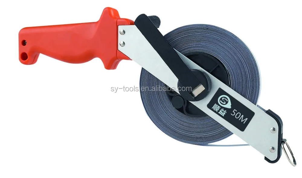 Handy Construction Tools 100 Meter Open Reel transparent measuring tape
