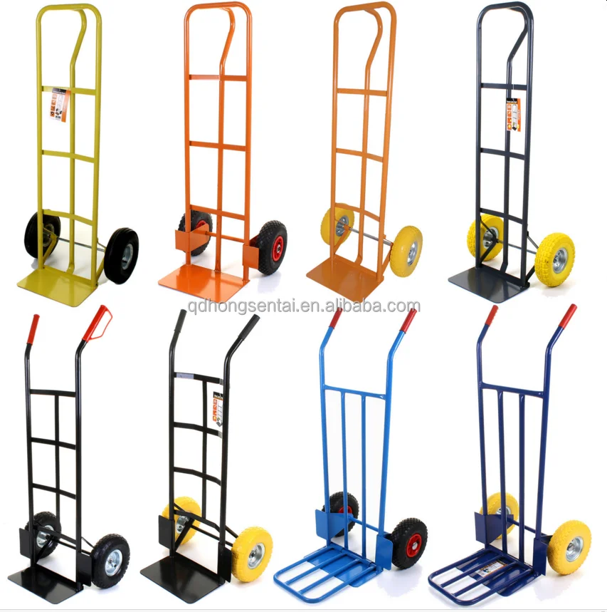 four wheel three ways hand sack pallet form truck trolley