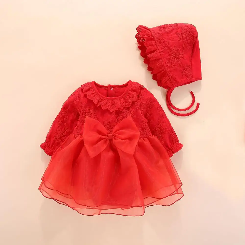 Top Leader Summer New Born Baby Girls Cotton Infant Dress Kids Party Birthday Outfits 0-1years Lace Baby Dress