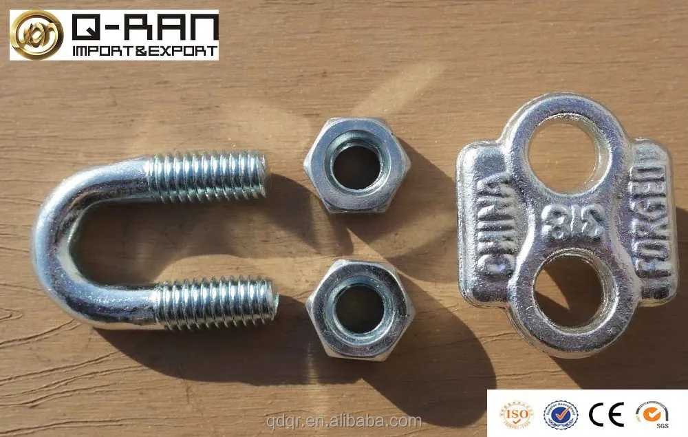
US Type Drop Forged Wire Rope Clip Metal Cable Clamp 