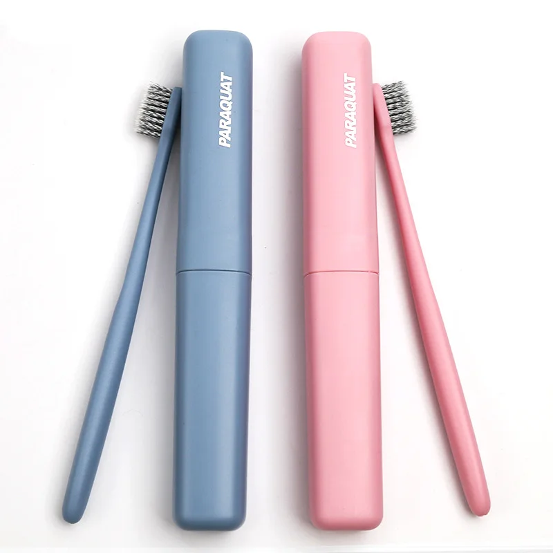 
Customized biodegradable plastic wheat straw toothbrush with box 